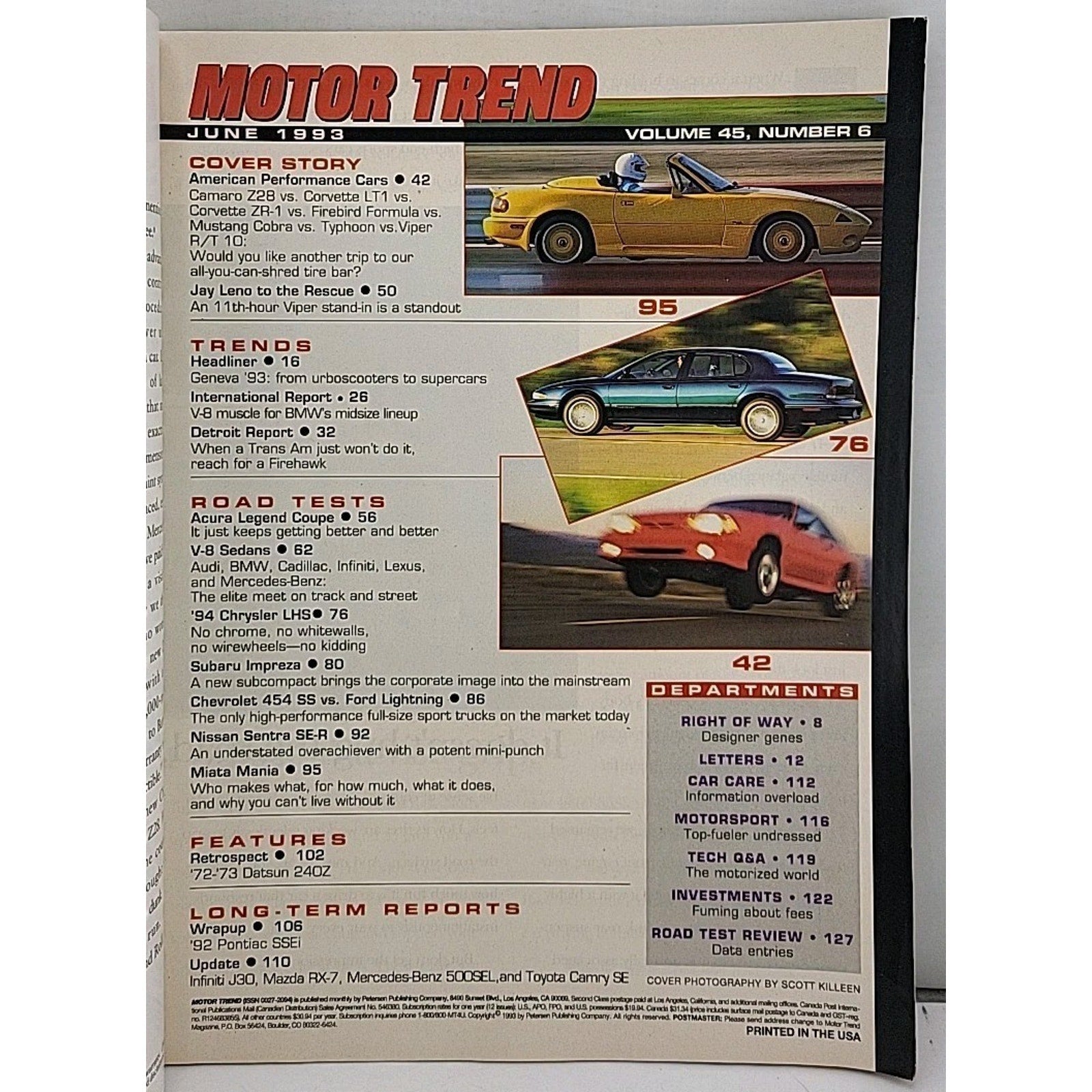 Motor Trend Magazine - June 1993 - Volume 45 Number 6