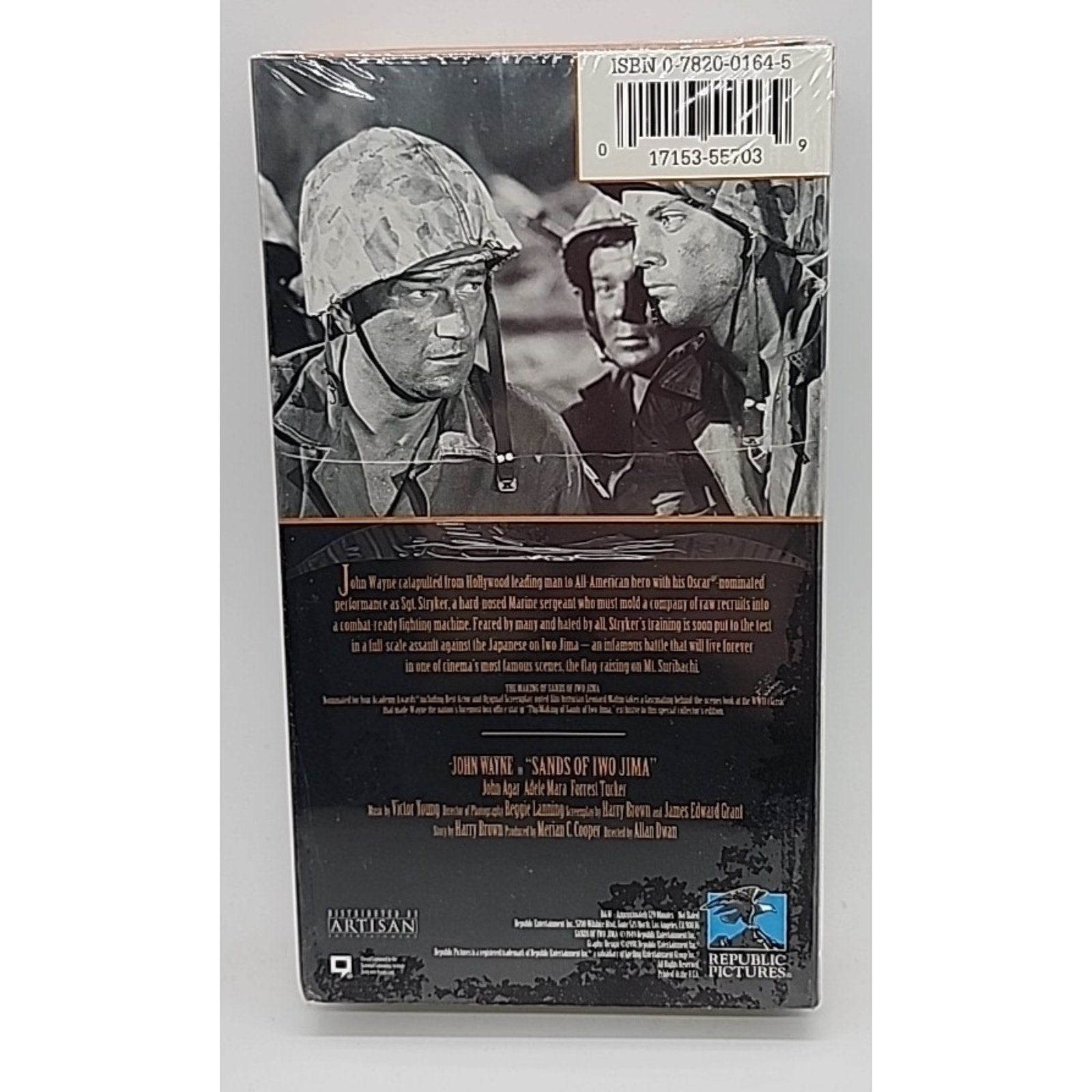 Sands of Iwo Jima (VHS, 1993, BW 45th Anniversary Edifion) *Brand New*