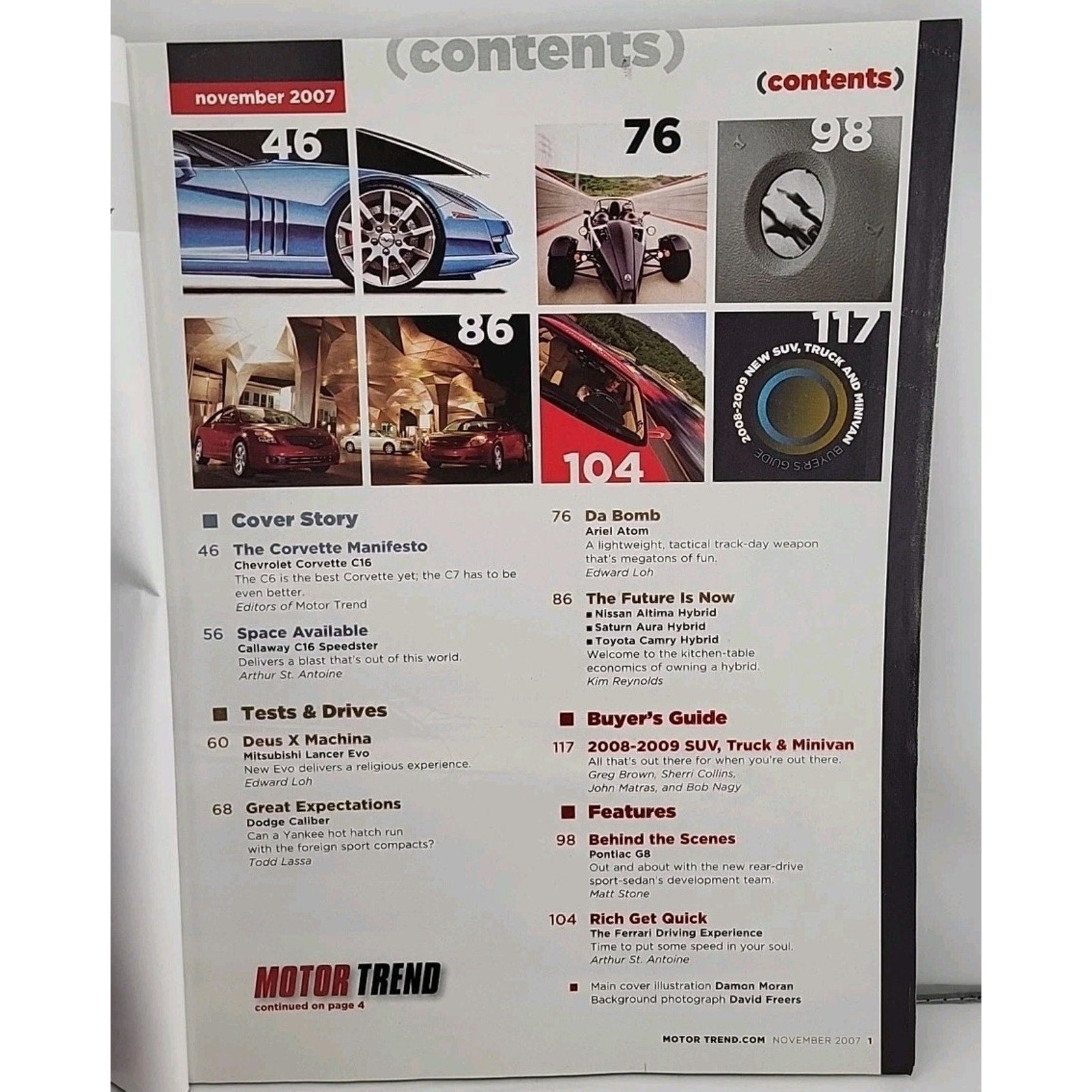 Motor Trend Magazine November 2007