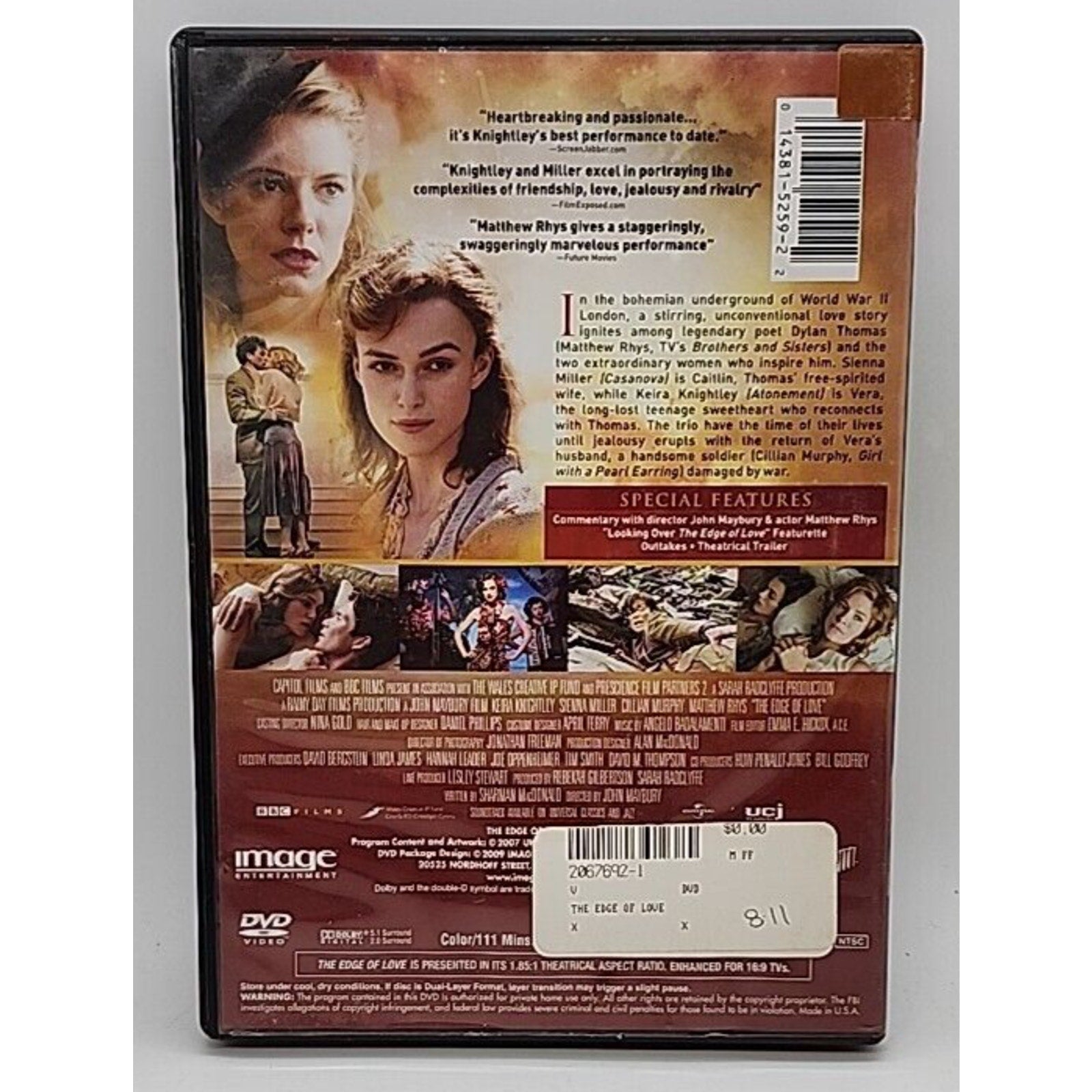The Edge of Love (DVD, 2009)