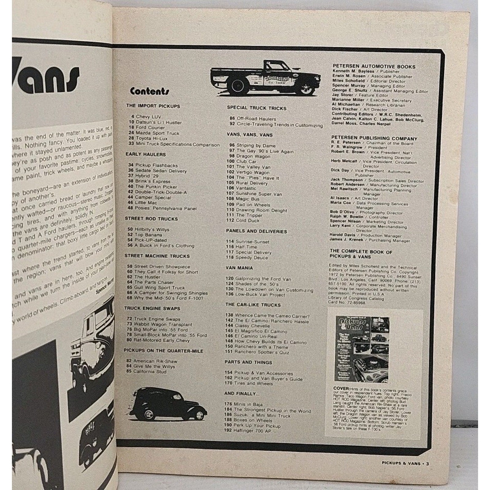 The Complete Book Of Pickups & Vans 1972 *ACCEPTABLE*