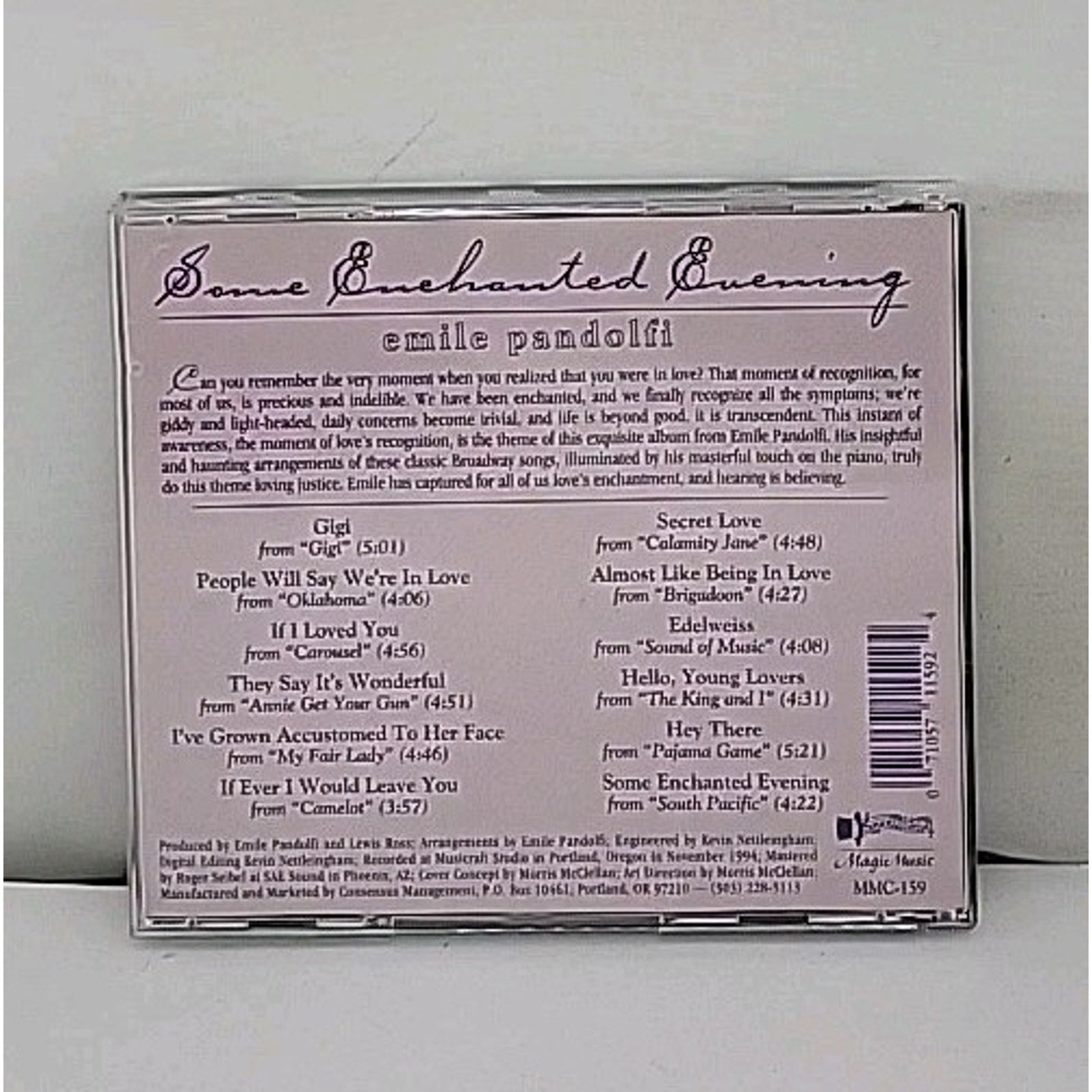 Some Enchanted Evening - Emile Pandolfi (CD, 1995, Magic Music Productions)