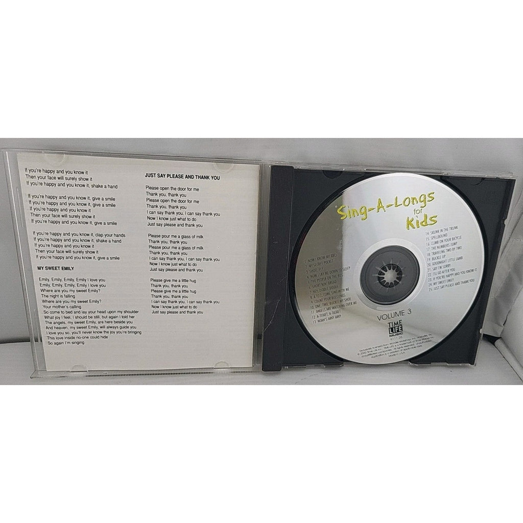 Sing A Longs For Kids CD Volume 3 Music Disc