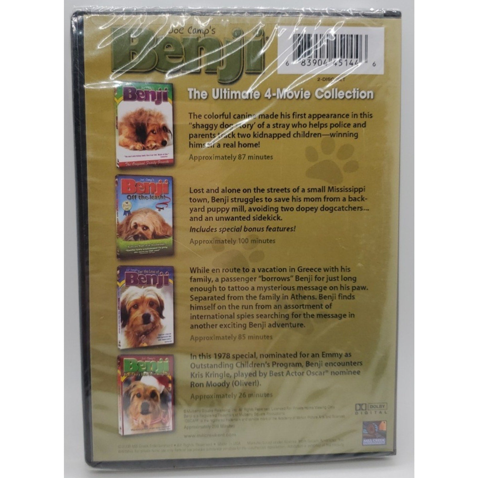 Benji-Ultimate 4 Movie Collection (DVD) *Brand New*
