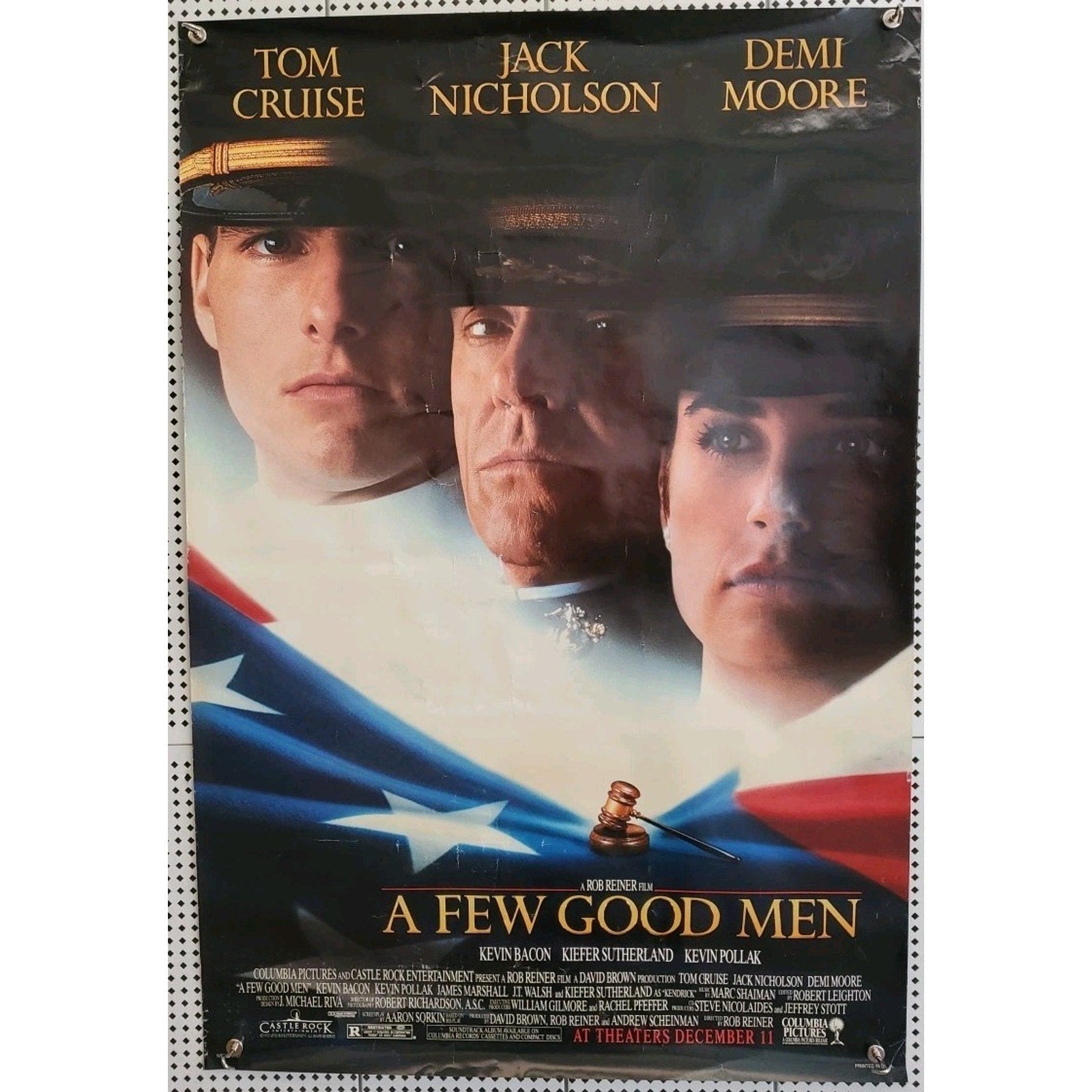A Few Good Men 1992 Movie Poster 27x40 Theater Size Nicholson Tom Cruise