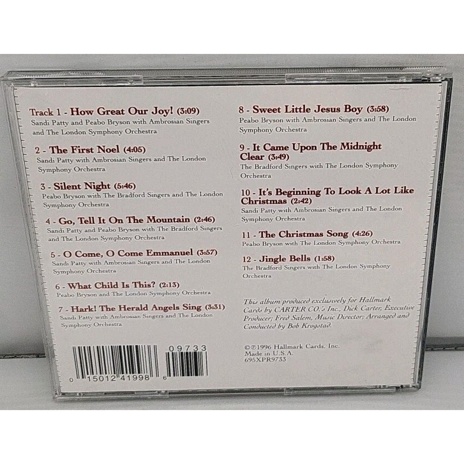 Sandi Patty & Peabo Bryson It's Christmas CD 1996 Hallmark London Symphony