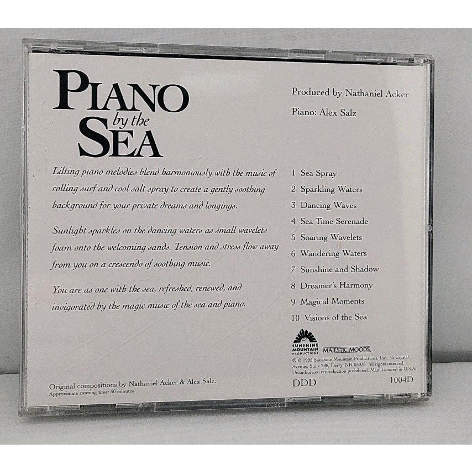 Piano By The Sea Audio CD 1995 Majestic Moods Music Relaxation Instrumental