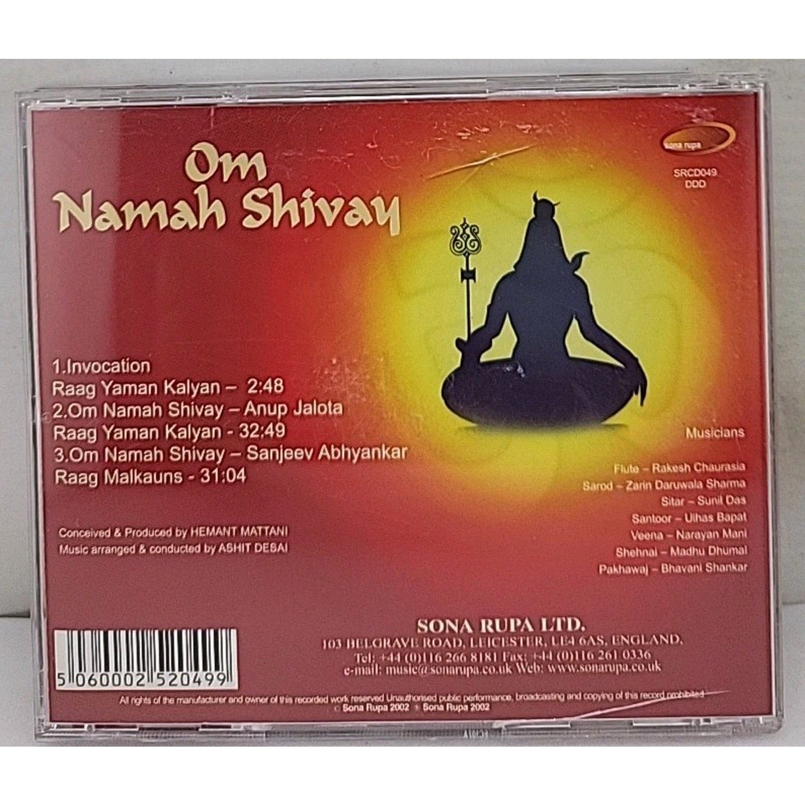 Om Namah Shivay: Indian Devotional Music by Anup Jalota & Sanjeev Abhyankar CD