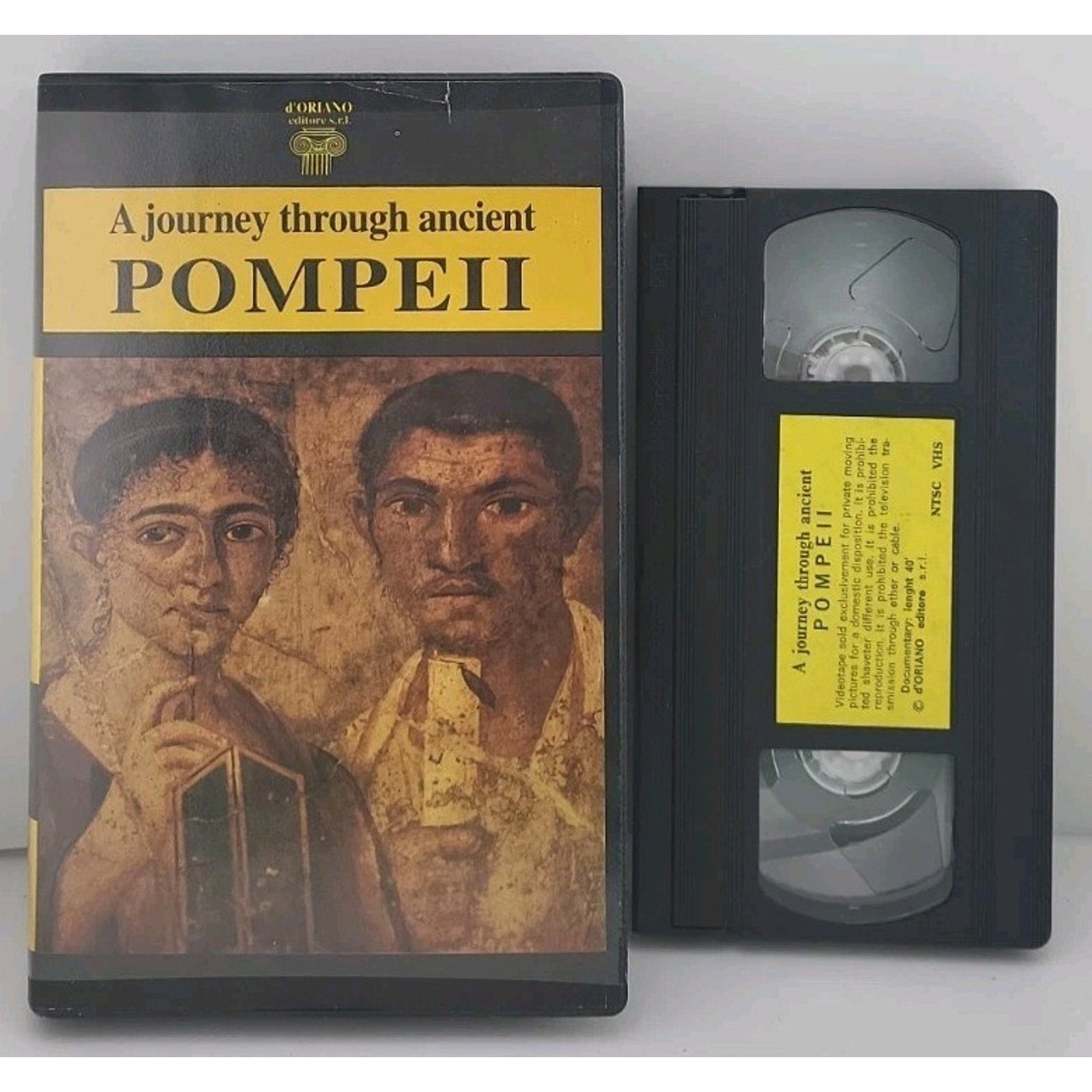 A Journey Through Ancient Pompeii 1992 VHS Plan of the Excavations Vintage