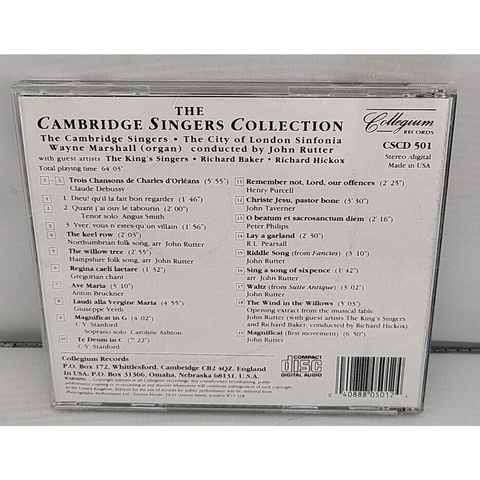 Collection by Cambridge Singers (CD, 1993)