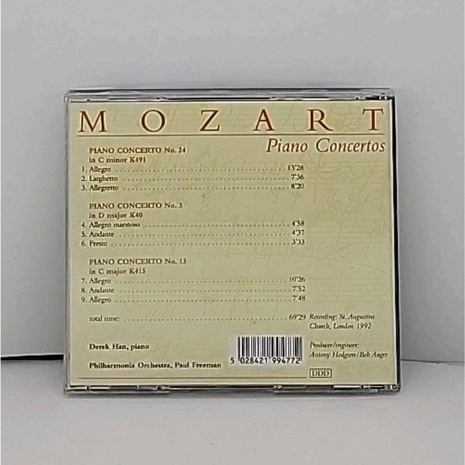 Mozart Piano Concertos No. 24, 3, 13 CD