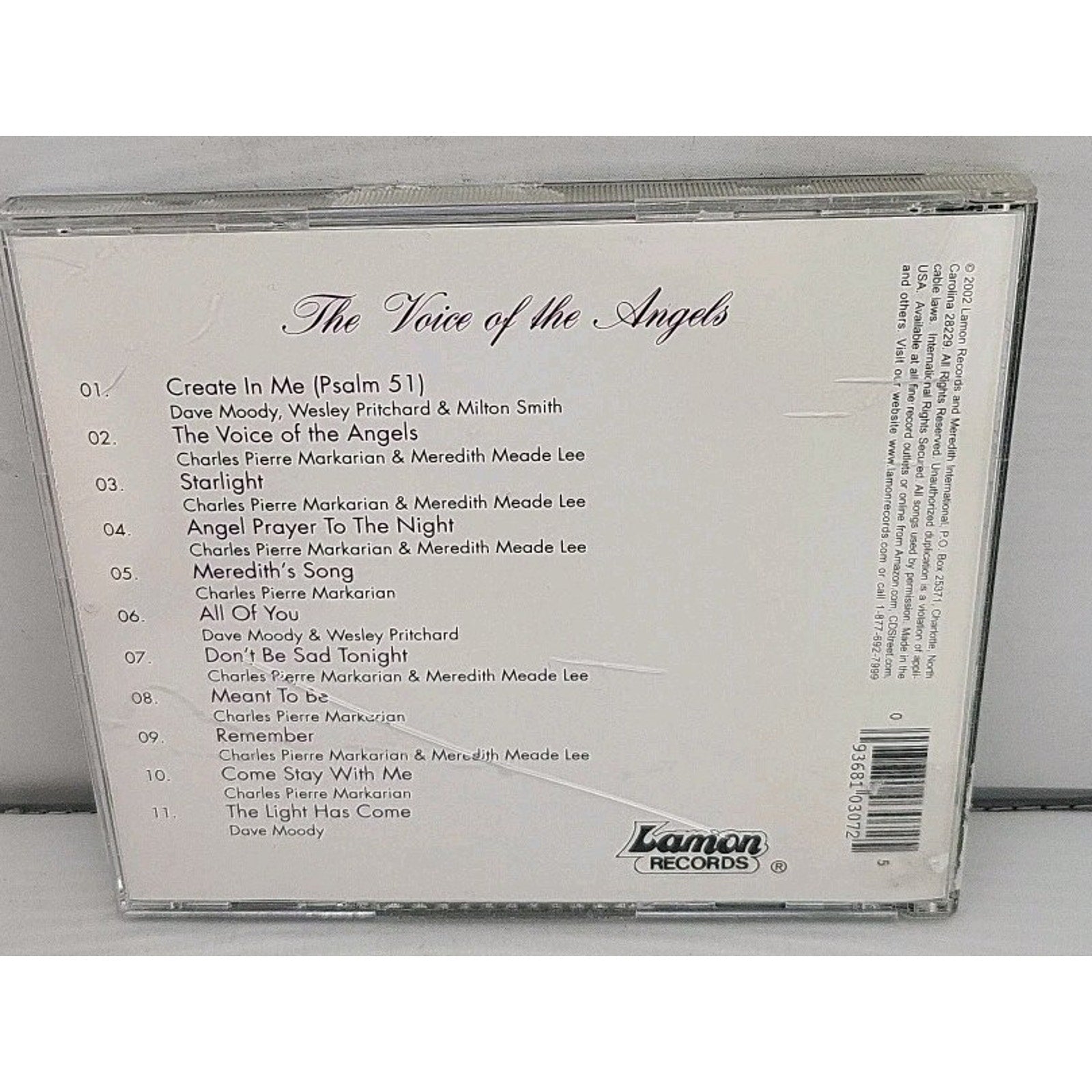 The Voice of The Angels CD Lamon 2002