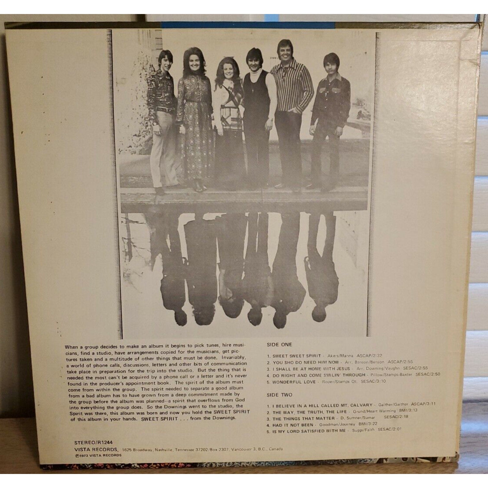 THE DOWNINGS ... SWEET SPIRIT .. VISTA LP 1973