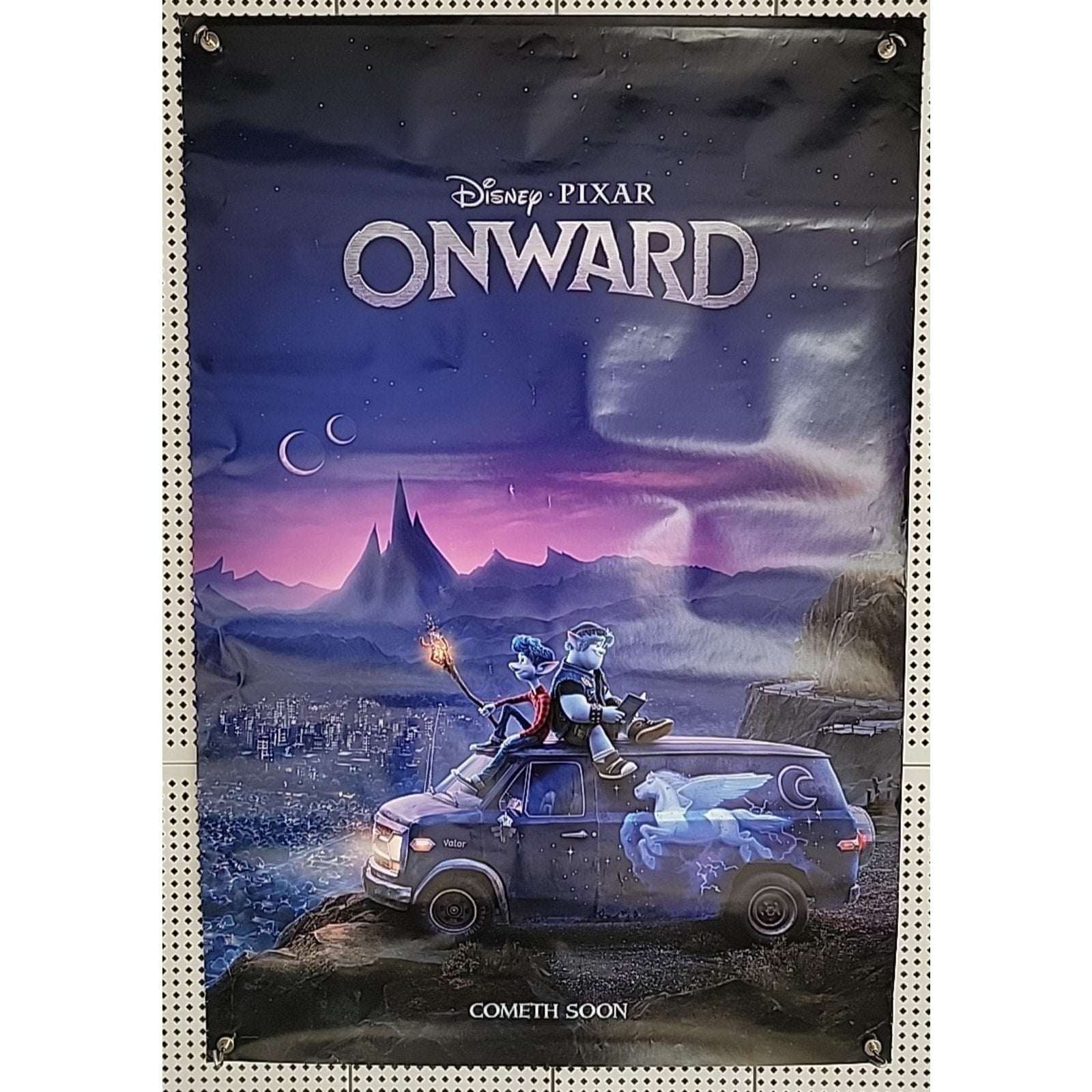 Onward Movie Poster 2 Sided Original Advance 27x40 Disney Chris Pratt