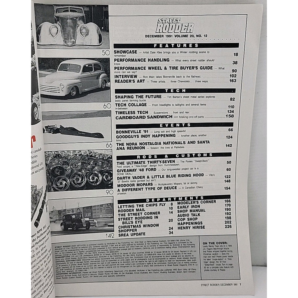 Street Rodder Magazine - December 1991 - Vol. 20 No. 12