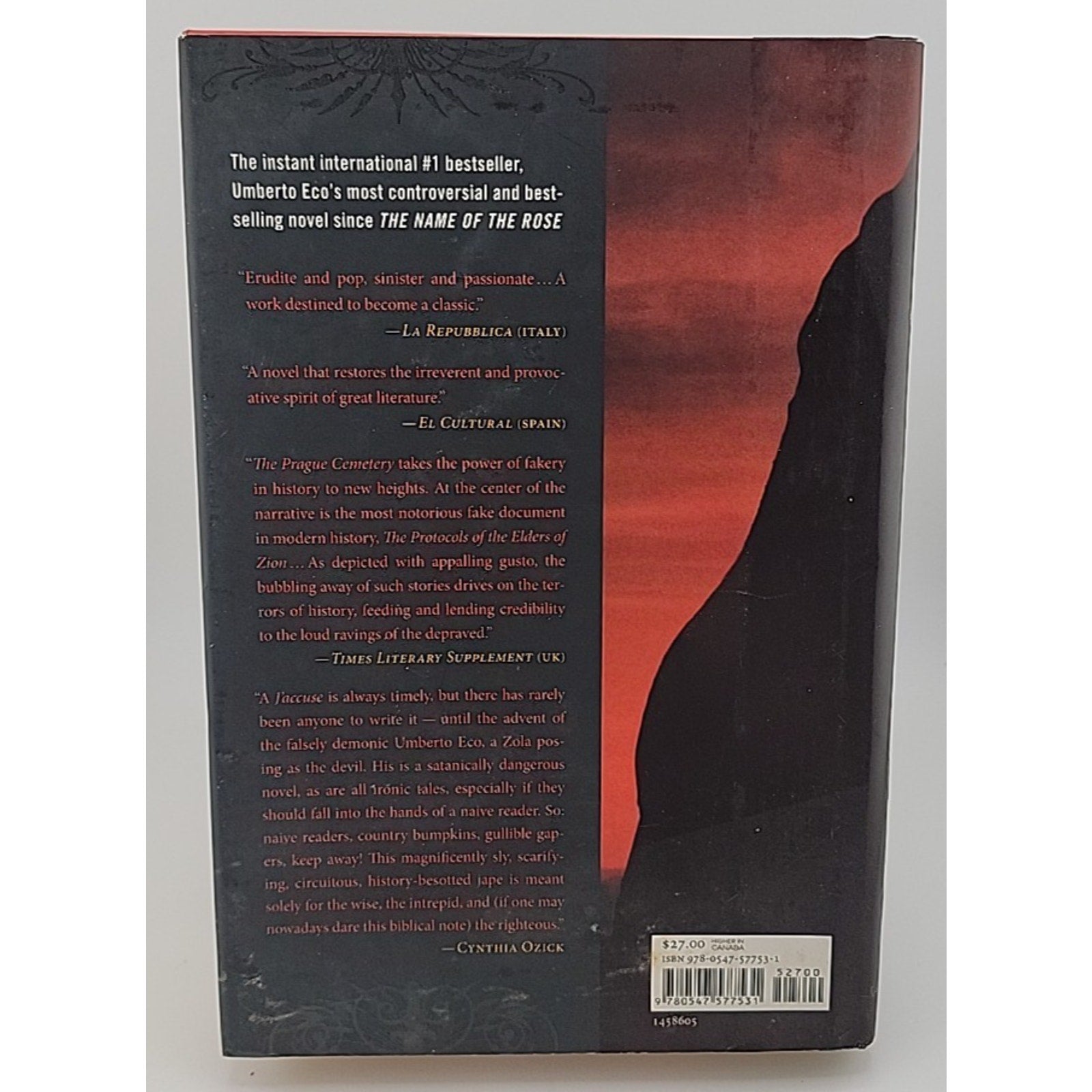 Prague Cemetery by Umberto Eco (2011, Hardcover)