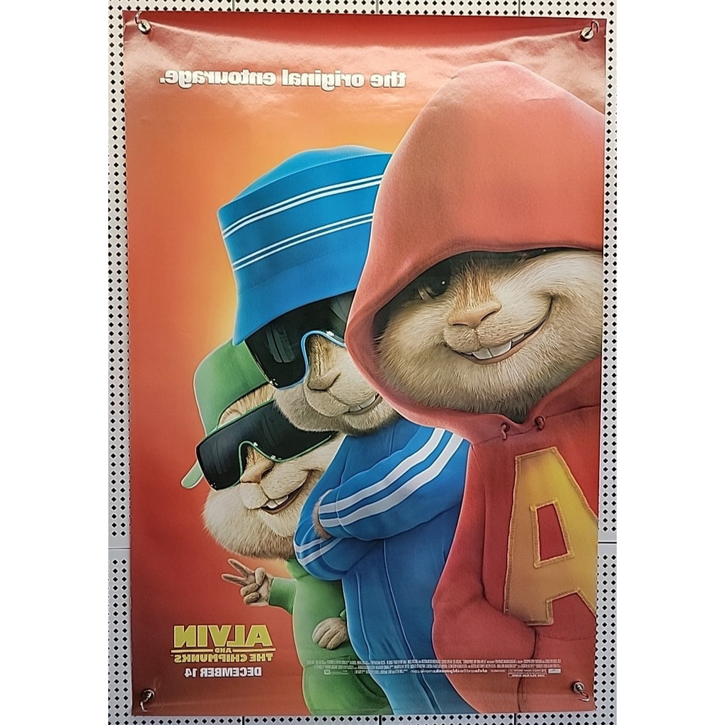 Alvin & The Chipmunks 27" x 40" One Sheet Theatrical Movie Poster Double-Sided