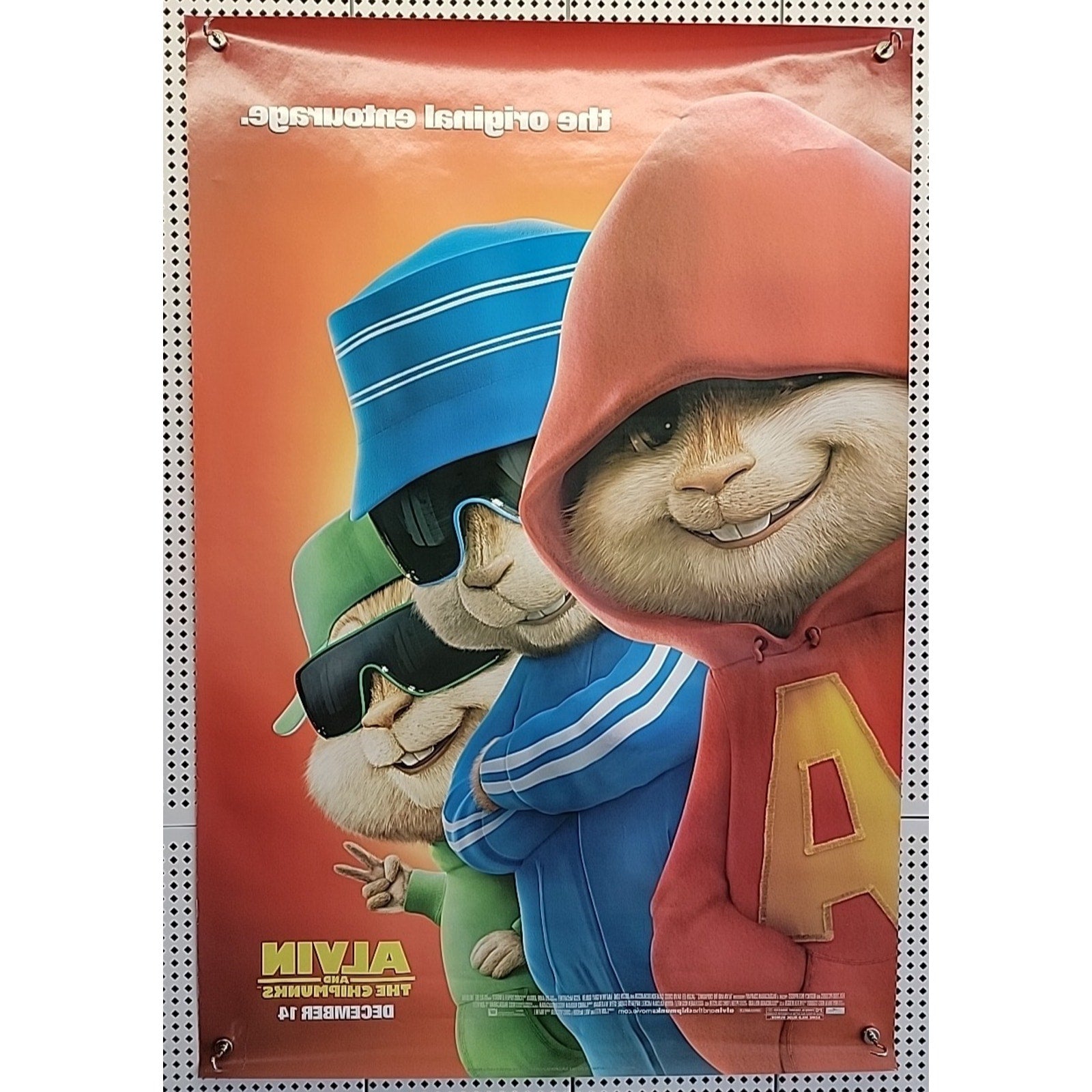 Alvin & The Chipmunks 27" x 40" One Sheet Theatrical Movie Poster Double-Sided