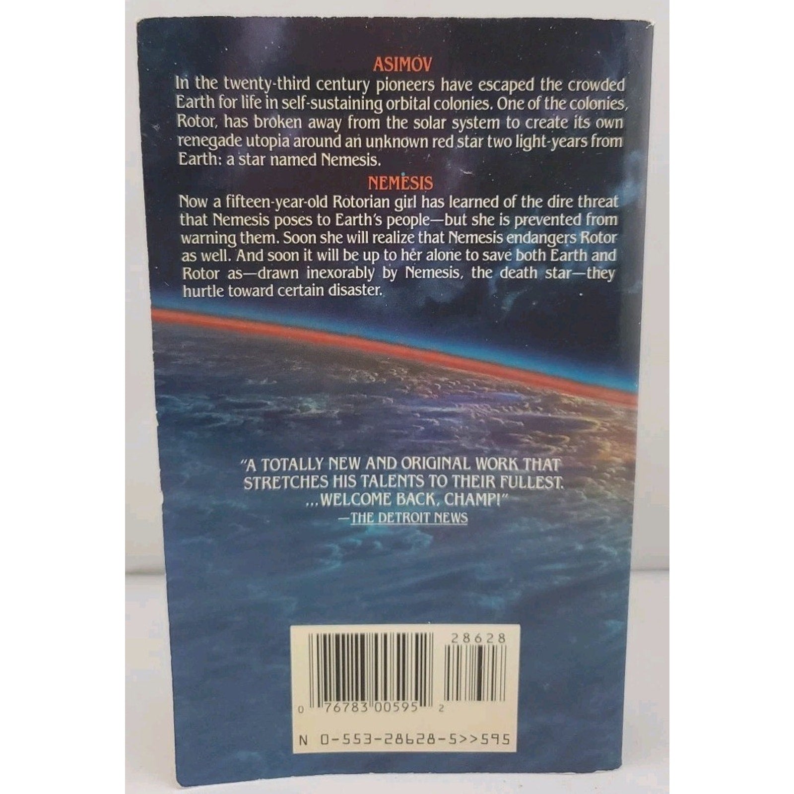 Nemesis : A Novel by Isaac Asimov (1990, Trade Paperback)