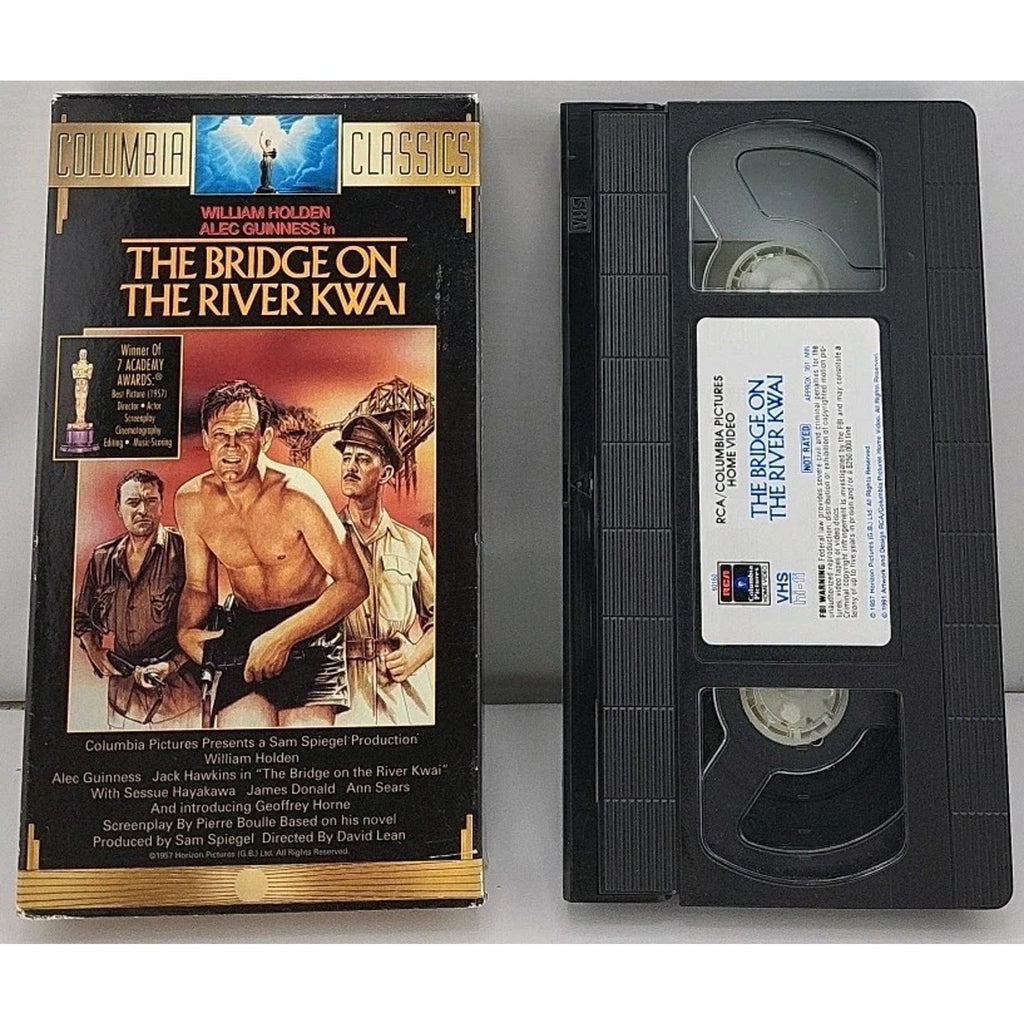 The Bridge On The River Kwai 1957 (VHS 1985) William Holden (Classic War Movie)