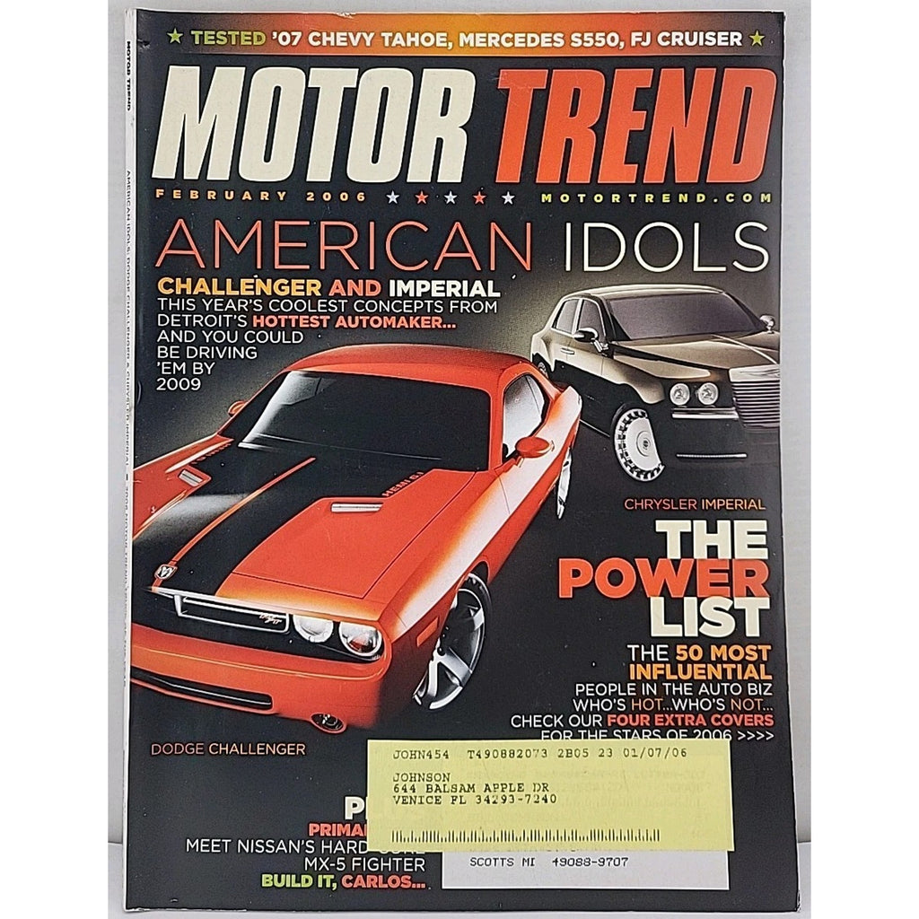 Motor Trend Magazine February 2006