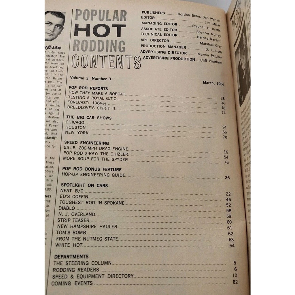 Popular Hot Rodding Magazine March 1964