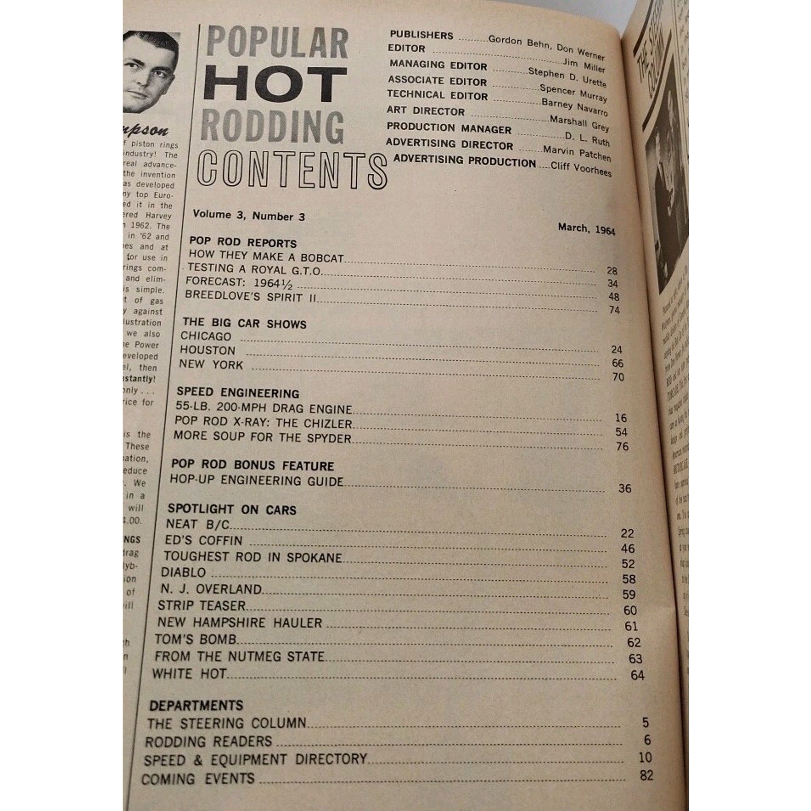 Popular Hot Rodding Magazine March 1964