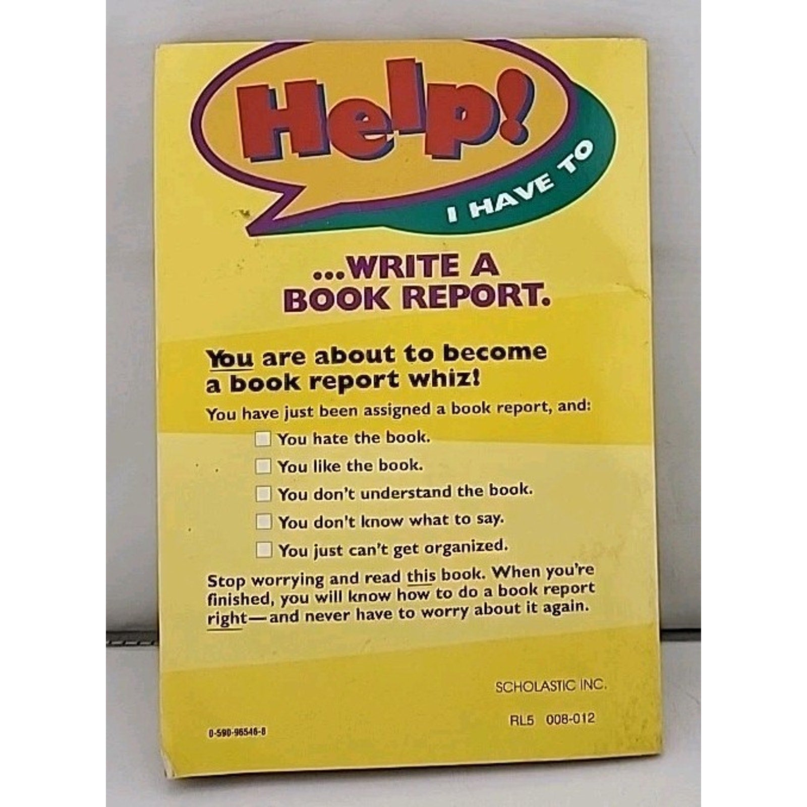 Help I Have to Write a Book Report By Louise Colligan Softcover