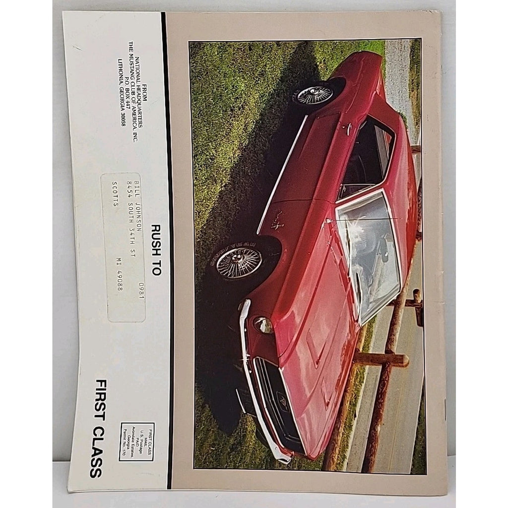 Mustang Times Magazine - Mustang Club Of America - August 1981 - Vol. 5 No. 8