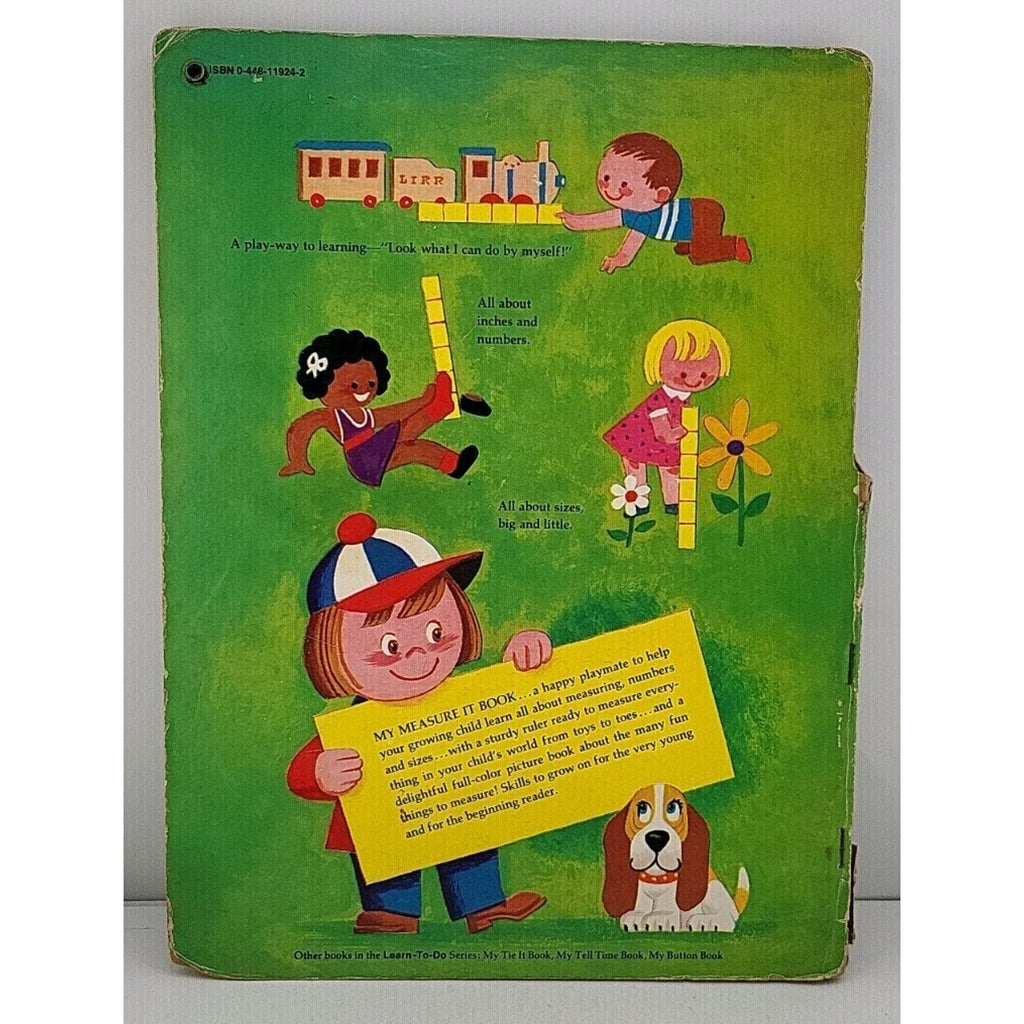 My Measure It Book w/ attached Ruler Vivian Bennett A Grosset Learn to Do Book