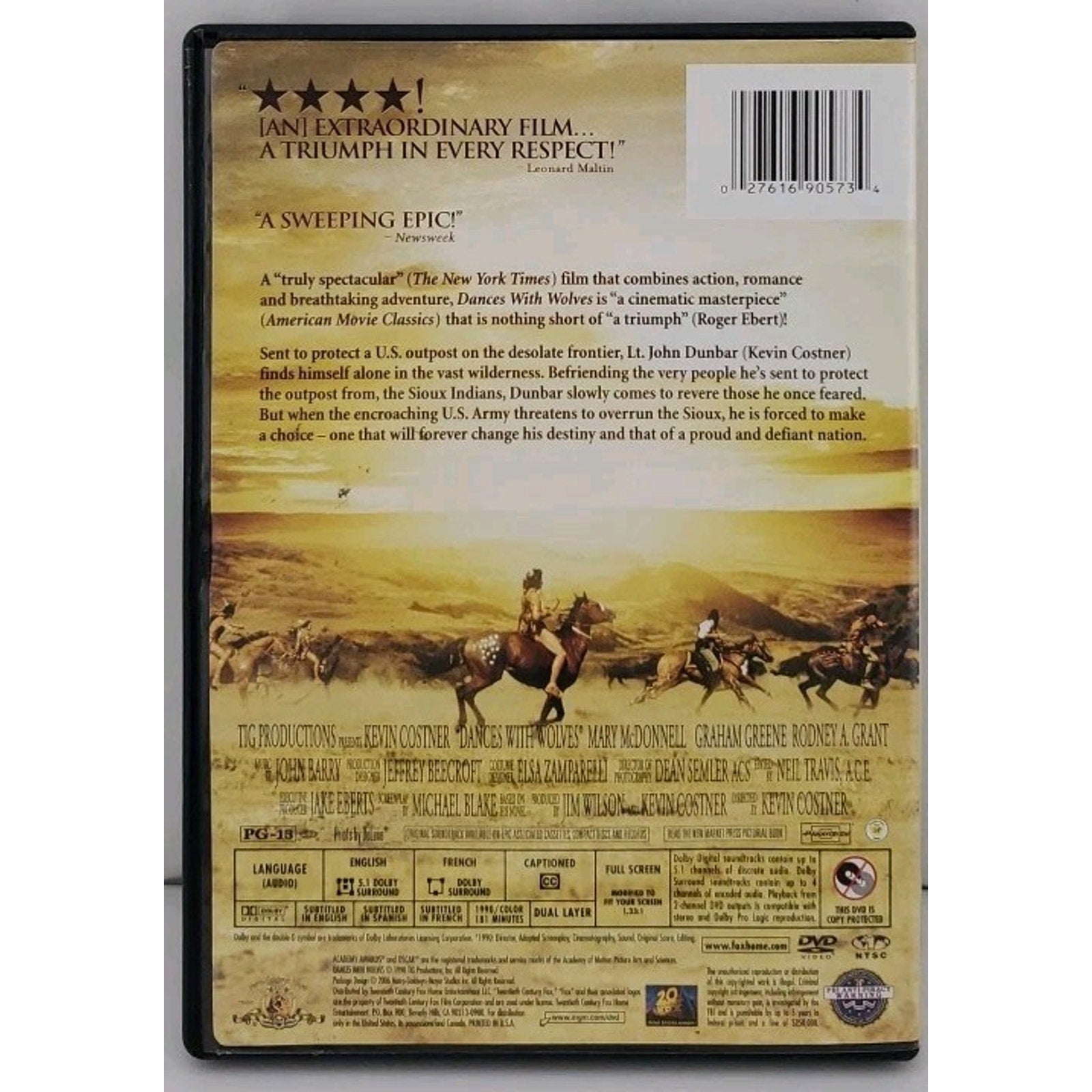 Dances with Wolves (DVD, 1990)