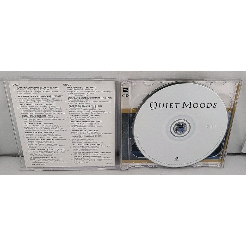 Quiet Moods by Bach / Chopin / Tchaikovsky / Handel (CD, 2004) 2 Disc