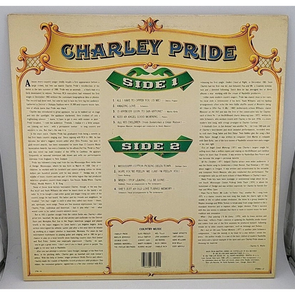 Charley Pride Country Music Time Life Records Vinyl A