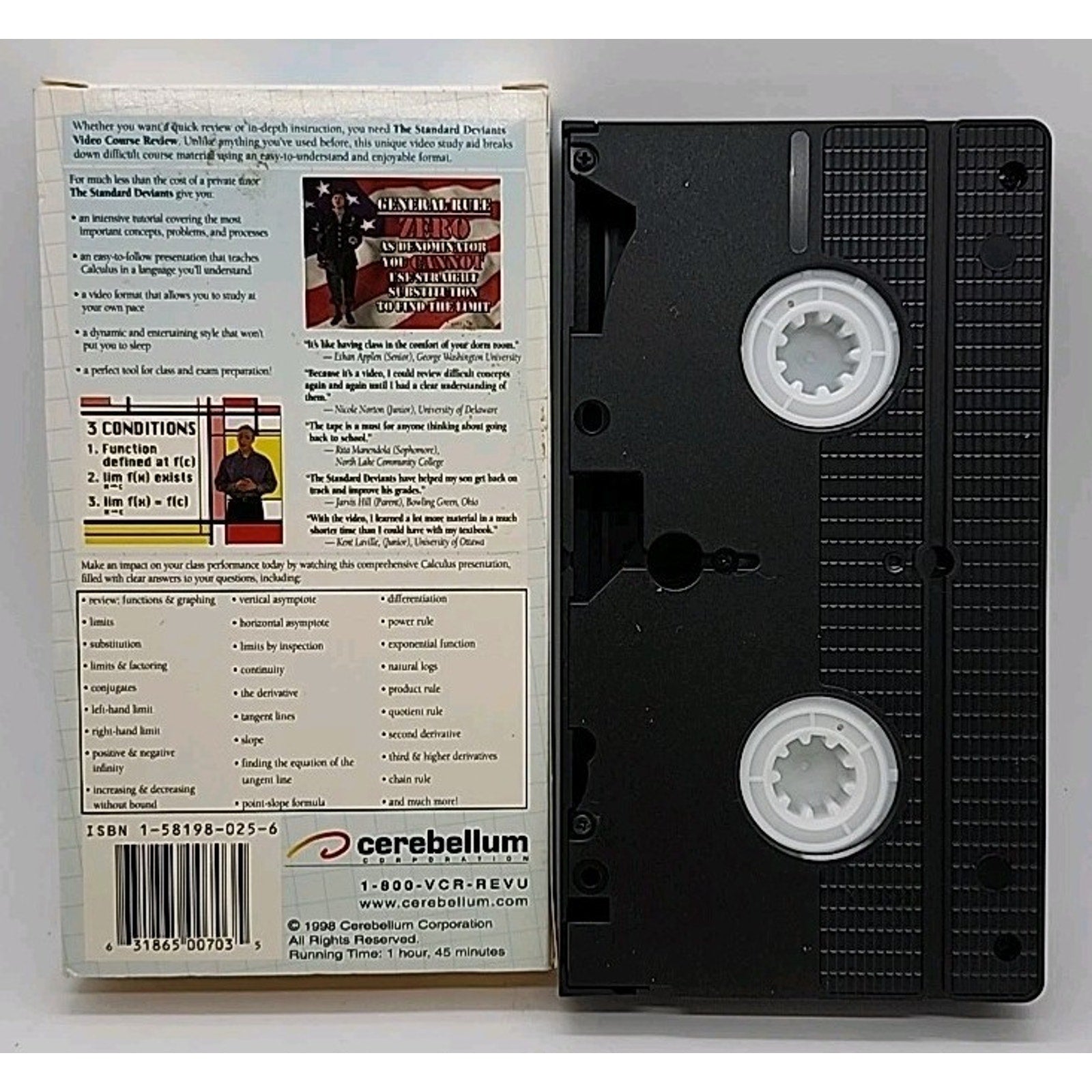 Standard Deviants - Calculus Part 1 (VHS, 1999)