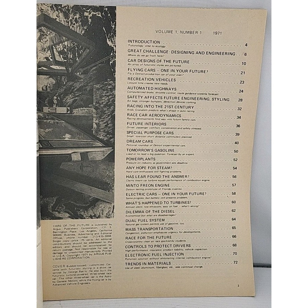Cars Of The Future 1960s Magazine