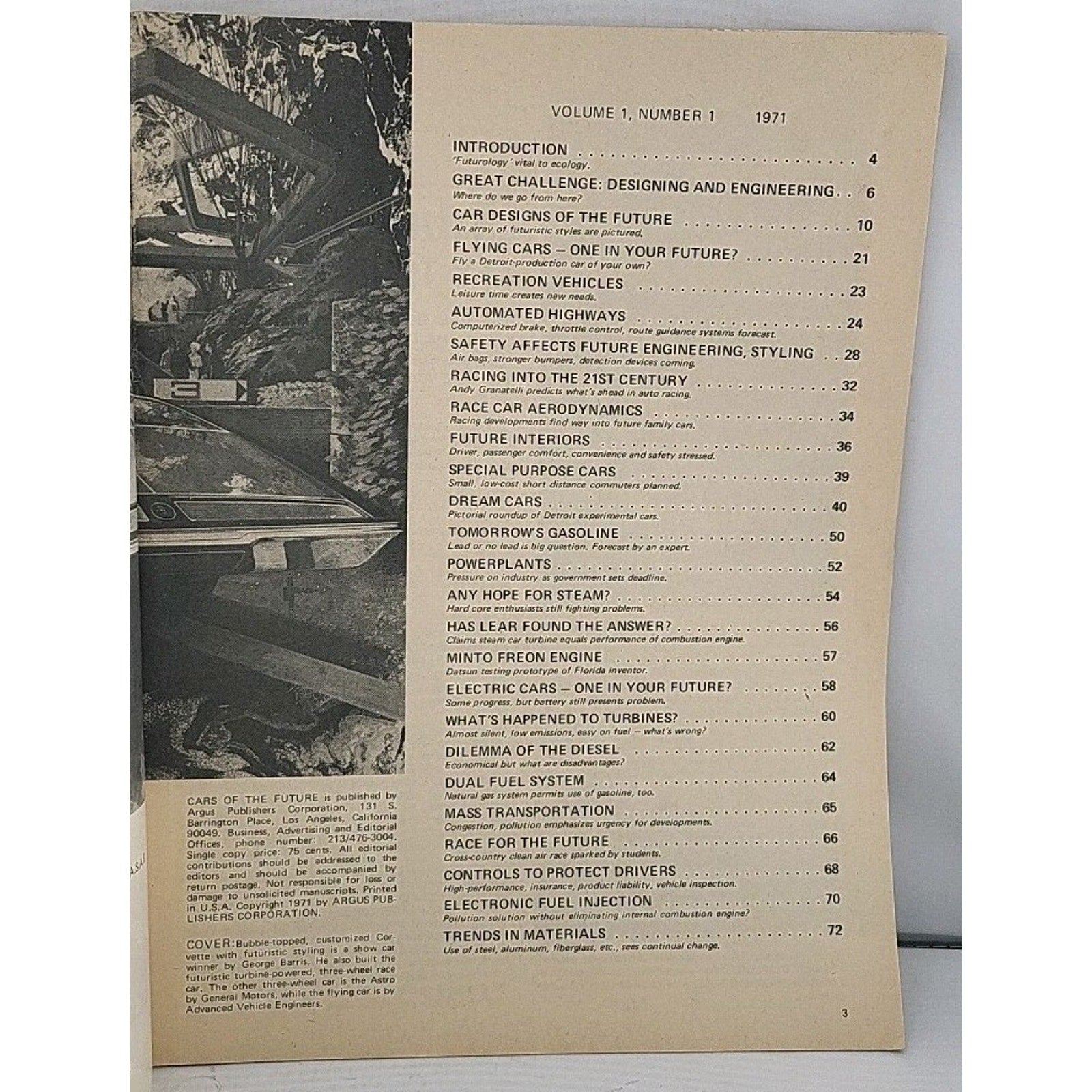 Cars Of The Future 1960s Magazine