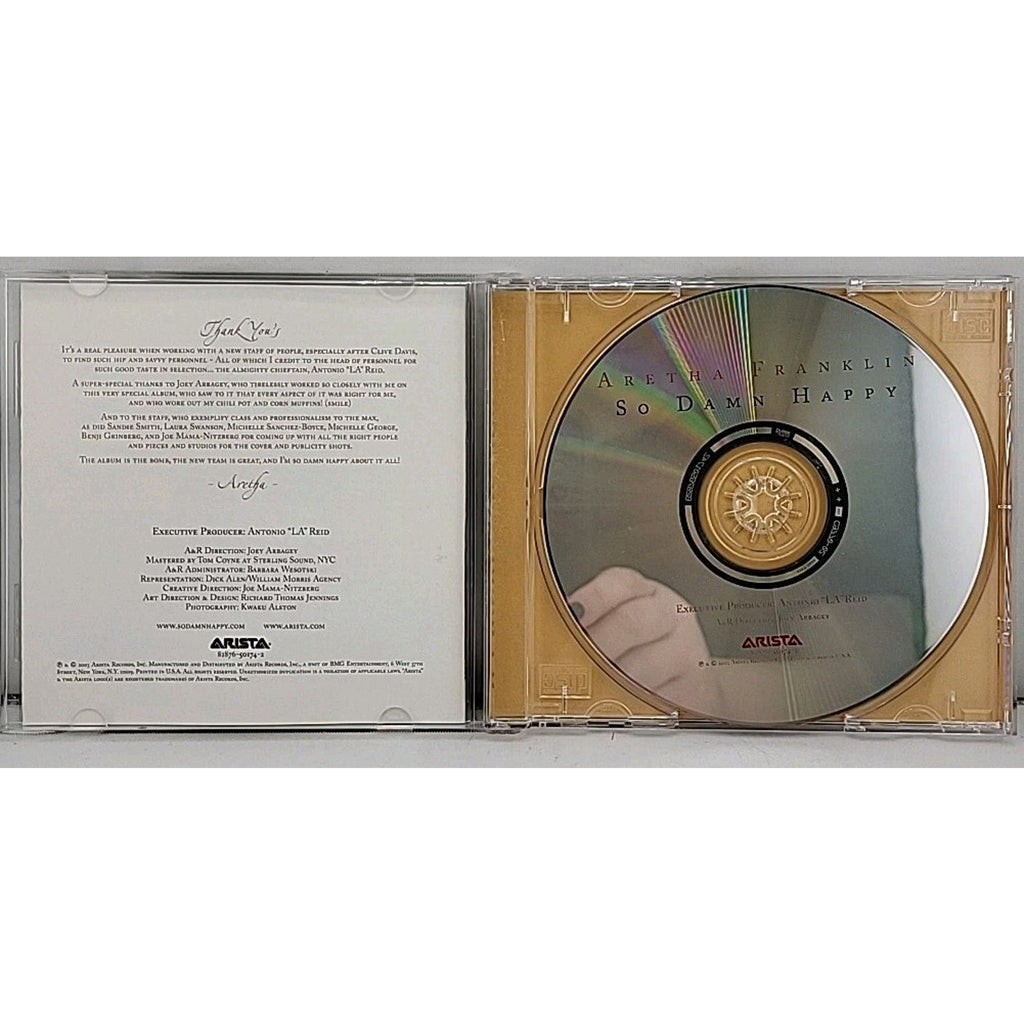 So Damn Happy by Aretha Franklin (CD, Sep-2003, Arista)