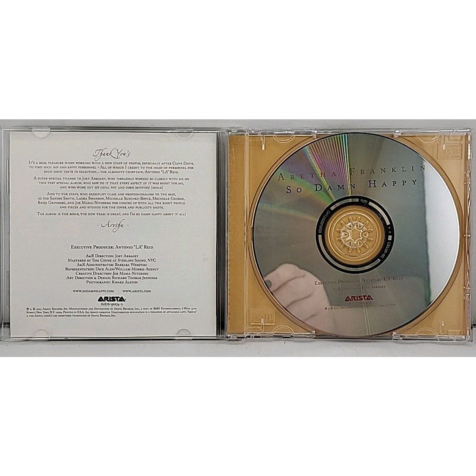 So Damn Happy by Aretha Franklin (CD, Sep-2003, Arista)