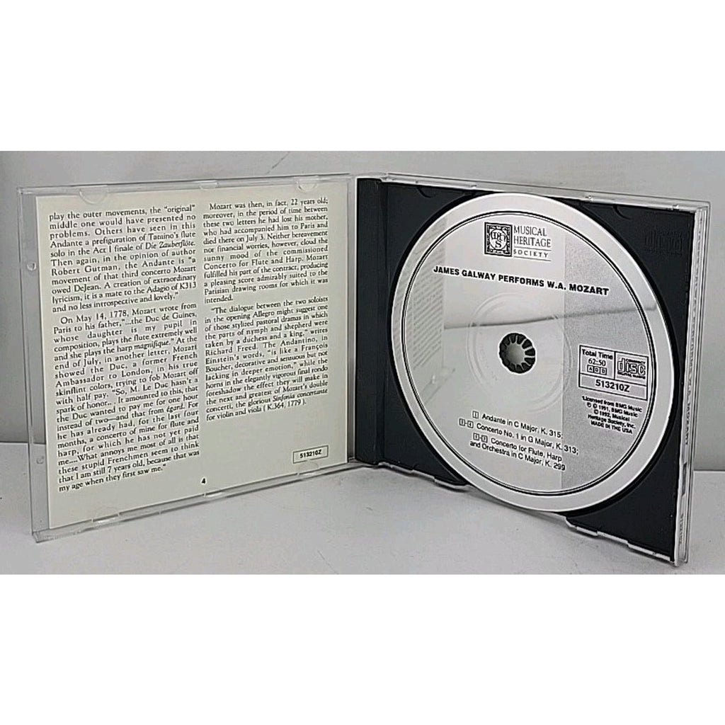 James Galway Performs Mozart: Concerto No. 1, K. 313 / Andante, K. 315 (CD)