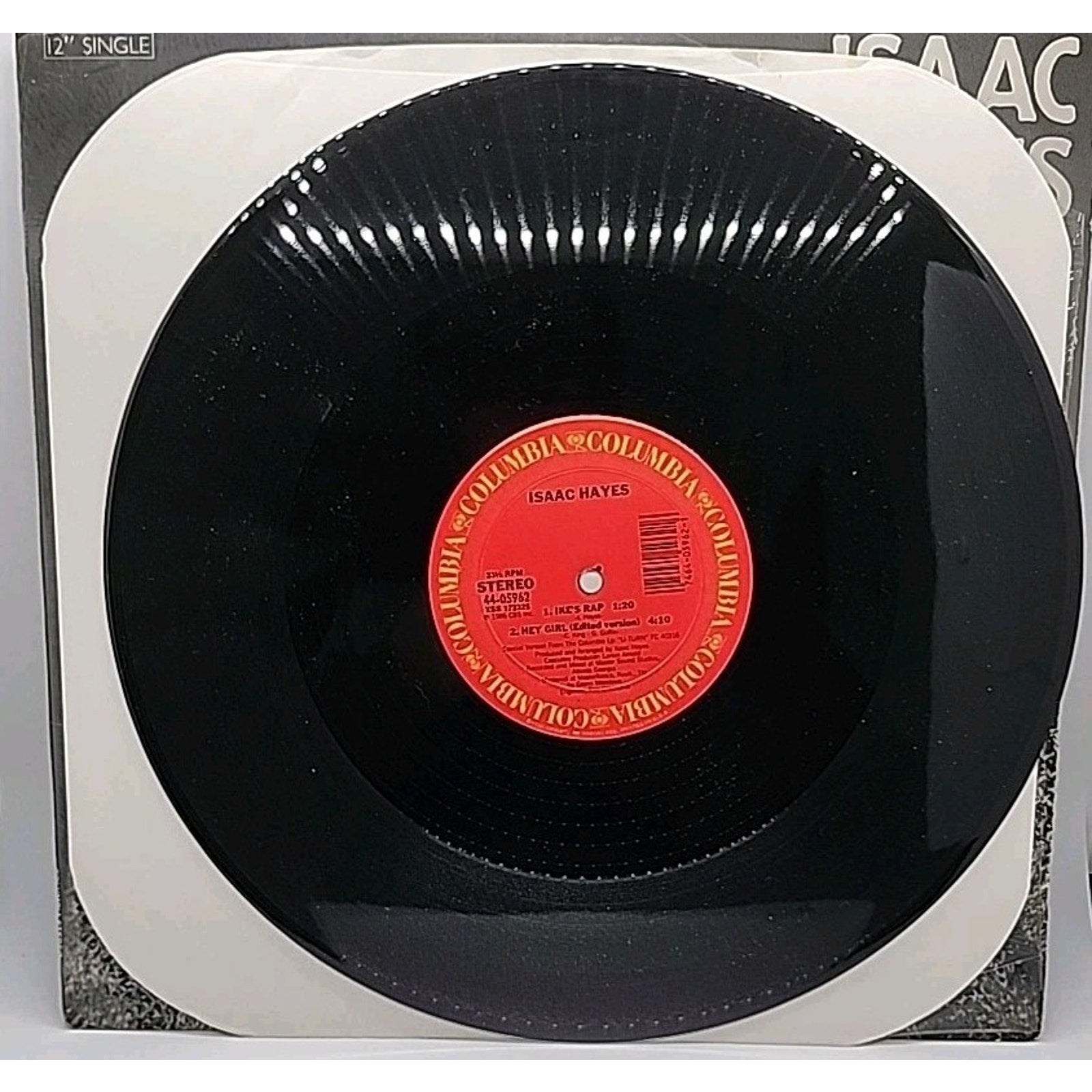 Isaac Hayes - Ike's Rap b/w Hey Girl 12" Single Vinyl Funk Soul 1986