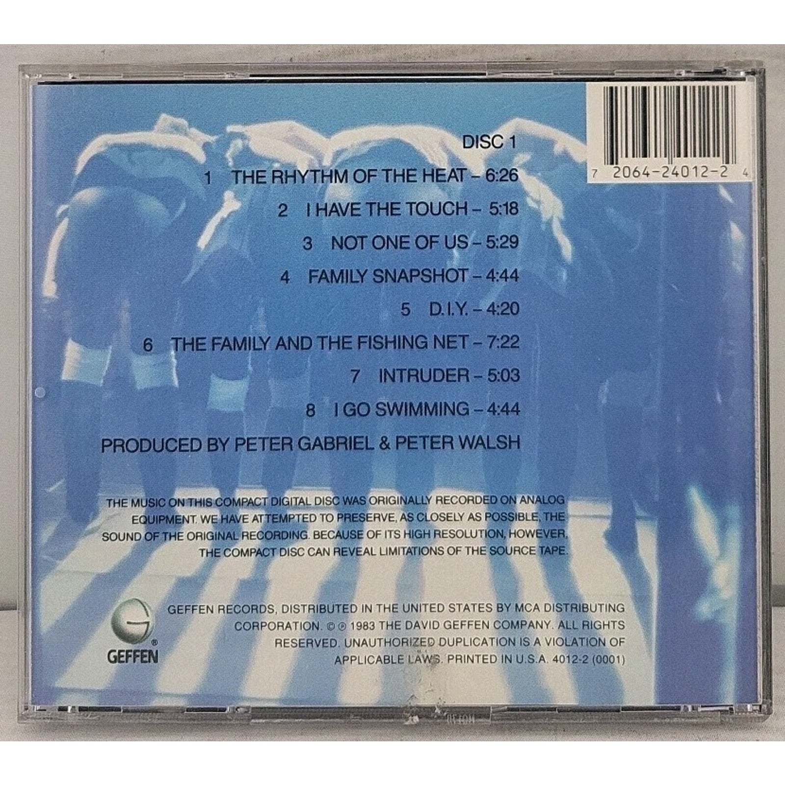 Plays Live by Peter Gabriel (CD, Jun-1983, Geffen) Disc 1