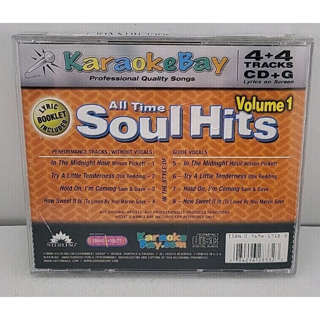 KaraokeBay All Time Soul Hits Volume 1 CD+G Karaoke CD 4+4 Tracks