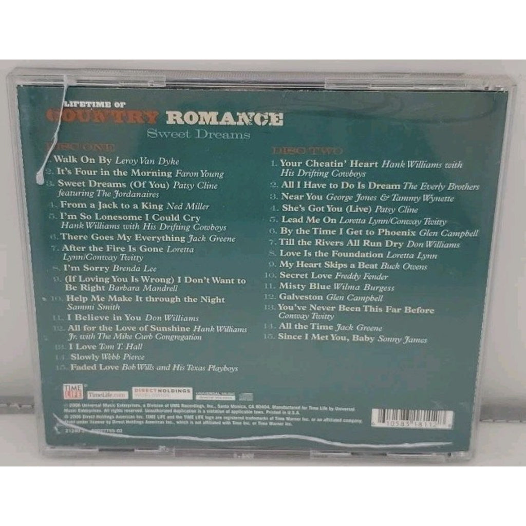 Lifetime of Country Romance: Sweet Dreams - 2 Audio CDs 2006 Time Life