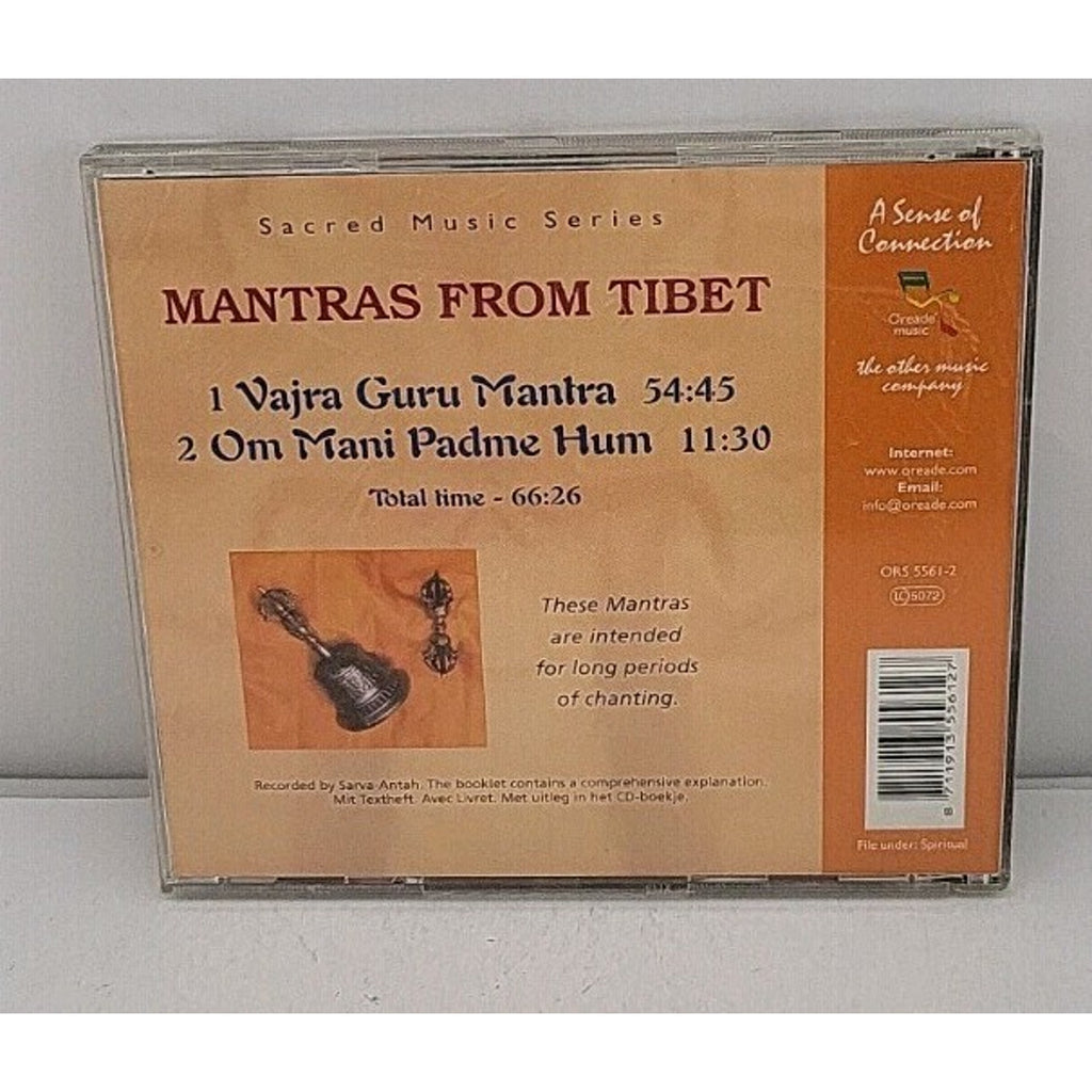 Mantras From Tibet By Sarva-antah CD