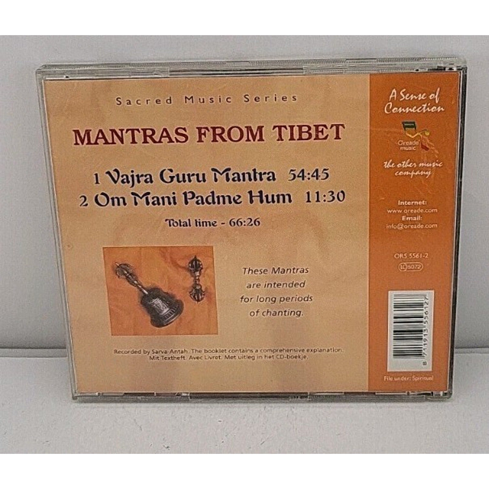 Mantras From Tibet By Sarva-antah CD