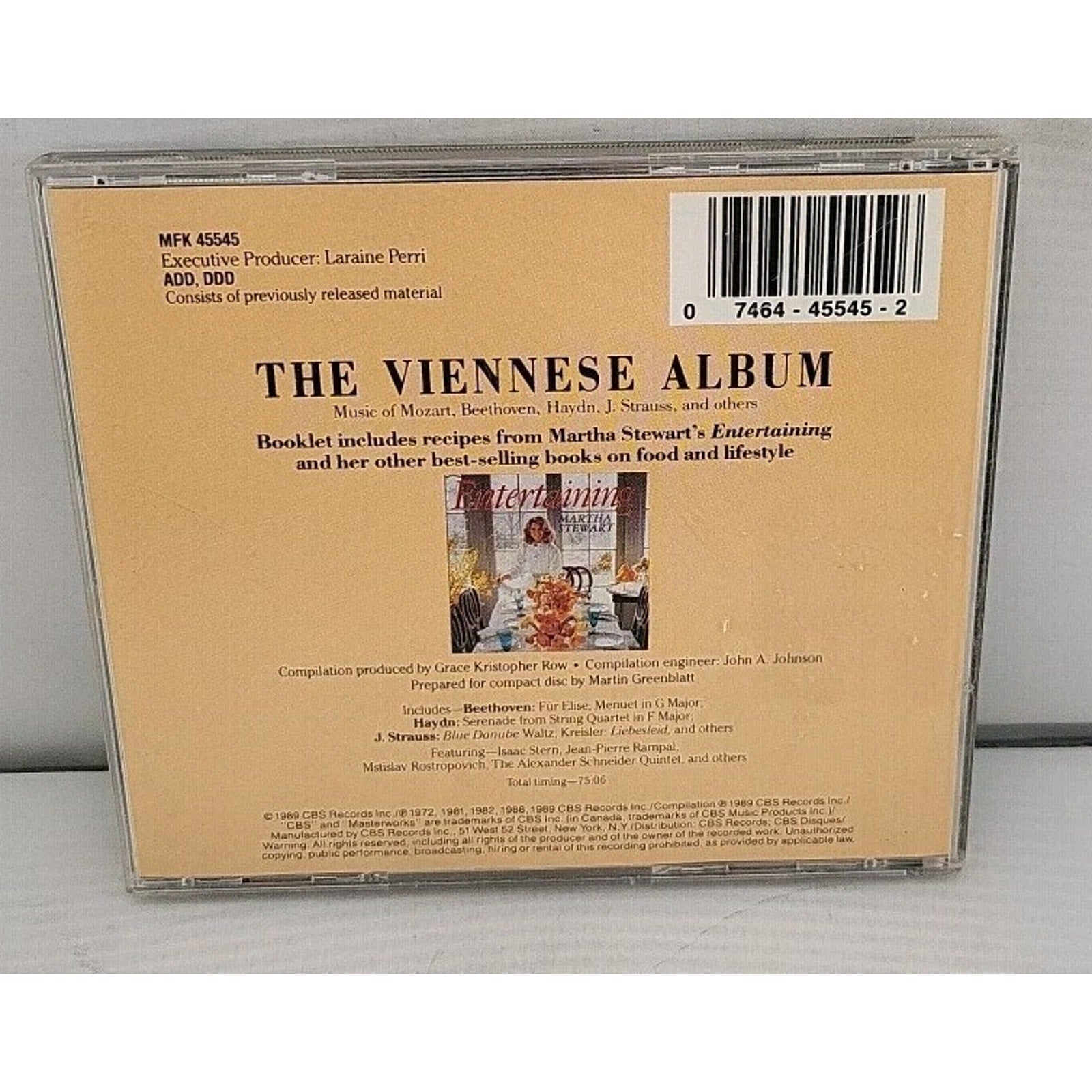 The Viennese Album Series: Dinner Classics (CD, May-1990, Sony Music Distributio