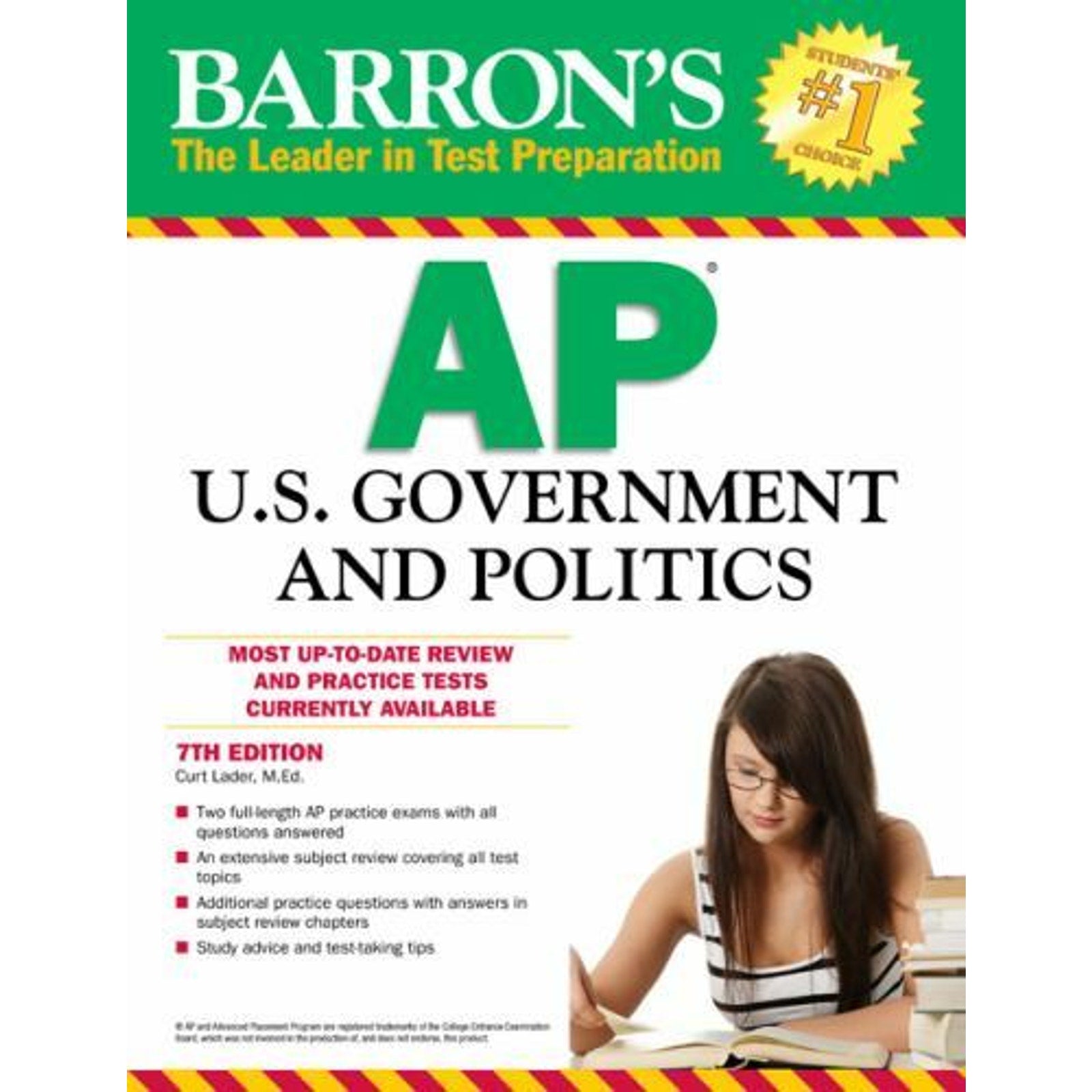Barron's AP U. S. Government and Politics, 7th Edition by Curt Lader M.A. (2012,