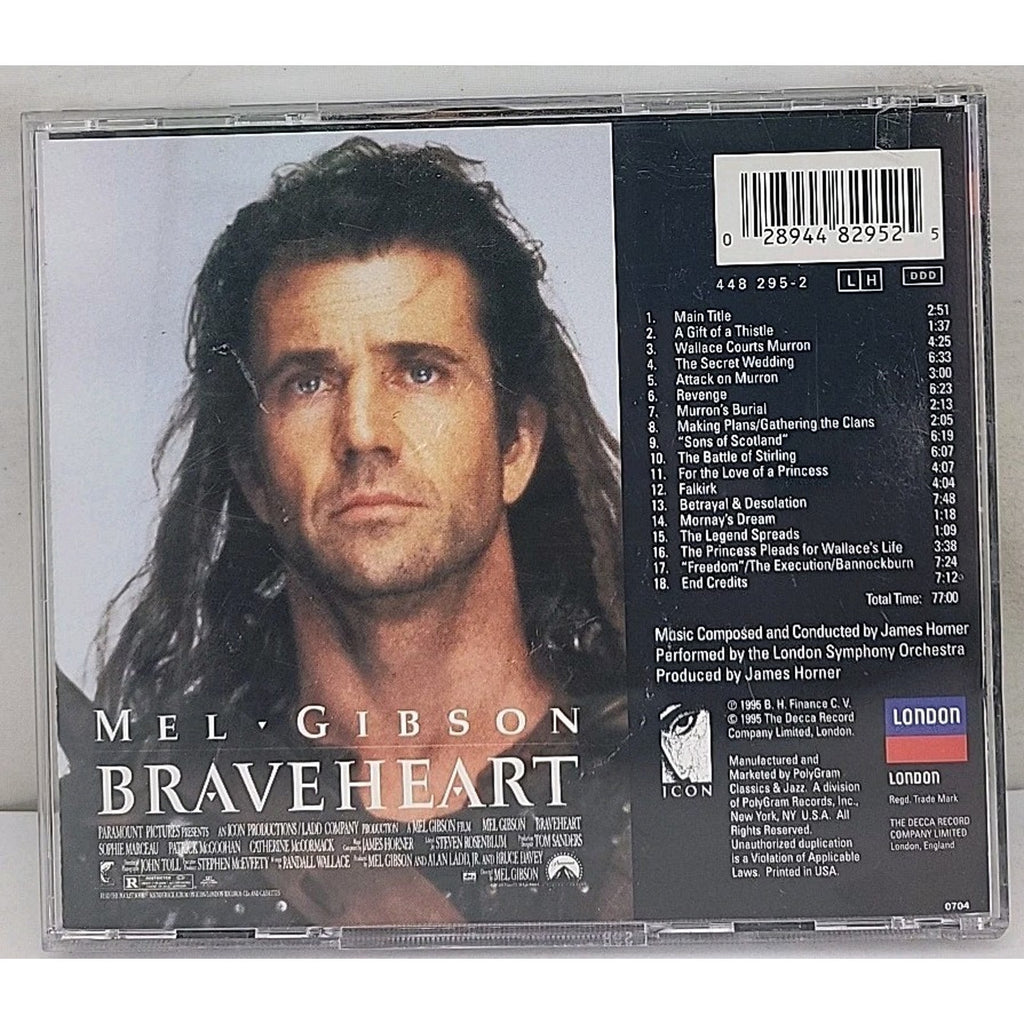 Braveheart (Original Soundtrack) by Various (CD, 1995)
