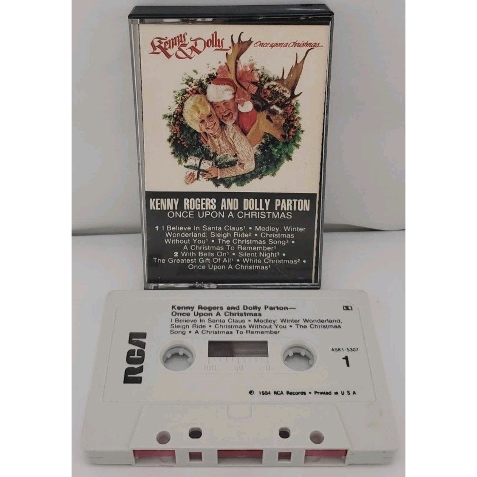 Kenny Rogers & Dolly Parton Cassette Tape Once Upon a Christmas 1984 RCA