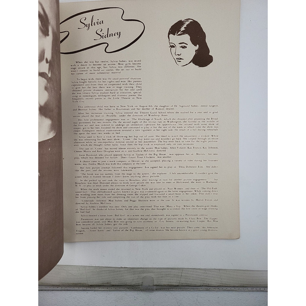 1943 Jane Eyre Theatre Program: Sylvia Sidney, Luther Adler, Ellen Hall